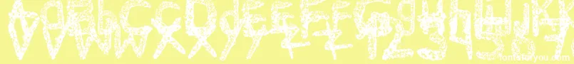Ke$HanimalMadeByMidnightremedy Font – White Fonts on Yellow Background
