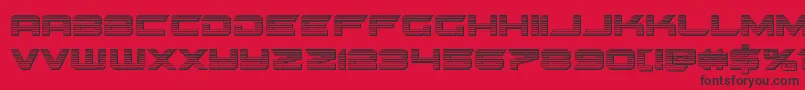 gypsykillerchrome Font – Black Fonts on Red Background