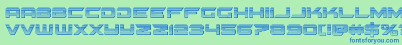 gypsykillerchrome Font – Blue Fonts on Green Background