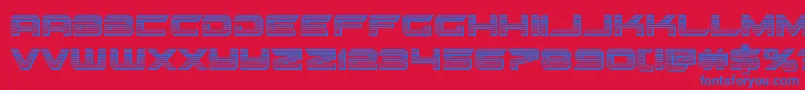 gypsykillerchrome Font – Blue Fonts on Red Background