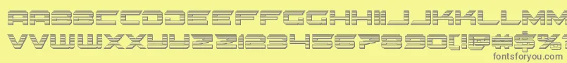 gypsykillerchrome Font – Gray Fonts on Yellow Background