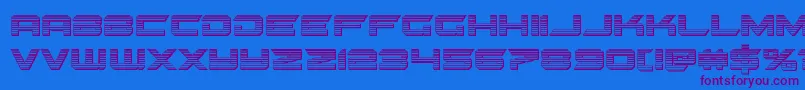 gypsykillerchrome Font – Purple Fonts on Blue Background