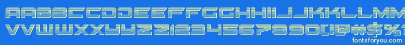 gypsykillerchrome Font – Yellow Fonts on Blue Background