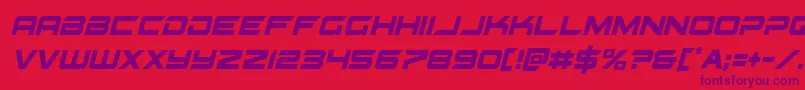 gypsykillercondital Font – Purple Fonts on Red Background