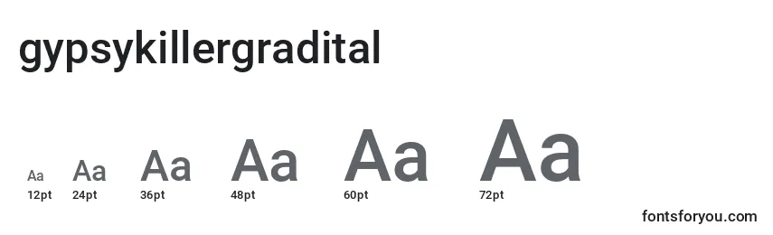 Размеры шрифта Gypsykillergradital (128787)