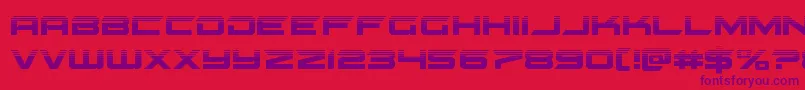 フォントgypsykillerhalf – 赤い背景に紫のフォント