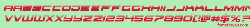 Czcionka gypsykillerhalfital – czerwone czcionki na zielonym tle