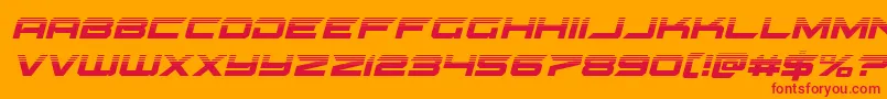 gypsykillerhalfital Font – Red Fonts on Orange Background