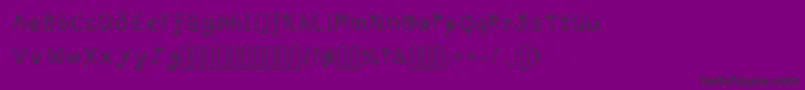 フォントTricktreatsleepRegularRegular – 紫の背景に黒い文字