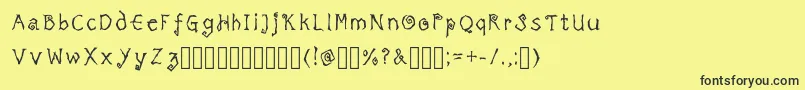 TricktreatsleepRegularRegular Font – Black Fonts on Yellow Background