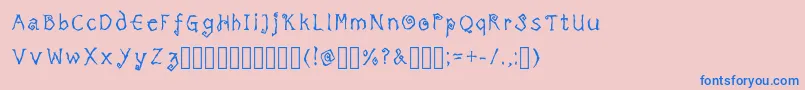 More about TricktreatsleepRegularRegular Font TricktreatsleepRegularRegular Font – Blue Fonts on Pink Background