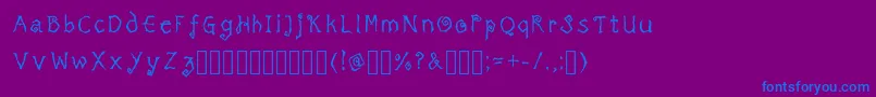 TricktreatsleepRegularRegular Font – Blue Fonts on Purple Background