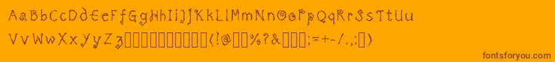 TricktreatsleepRegularRegular Font – Brown Fonts on Orange Background