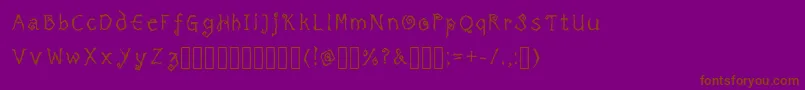 フォントTricktreatsleepRegularRegular – 紫色の背景に茶色のフォント