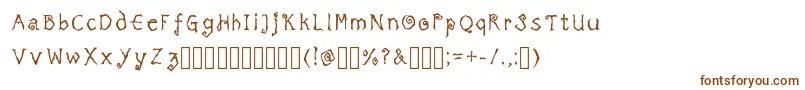 TricktreatsleepRegularRegular Font – Brown Fonts on White Background