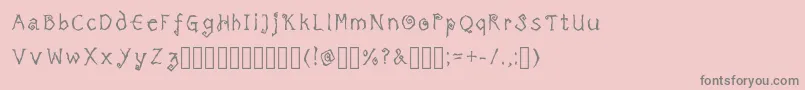 TricktreatsleepRegularRegular Font – Gray Fonts on Pink Background