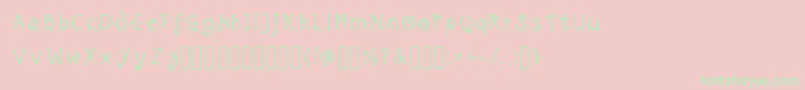 TricktreatsleepRegularRegular-Schriftart – Grüne Schriften auf rosa Hintergrund