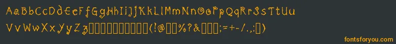 Шрифт TricktreatsleepRegularRegular – оранжевые шрифты на чёрном фоне