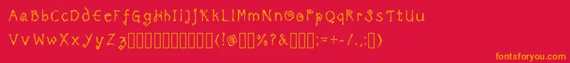 TricktreatsleepRegularRegular Font – Orange Fonts on Red Background