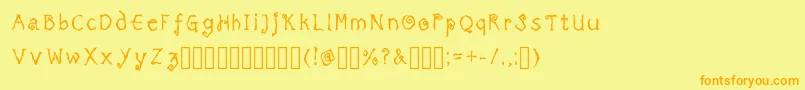 TricktreatsleepRegularRegular Font – Orange Fonts on Yellow Background