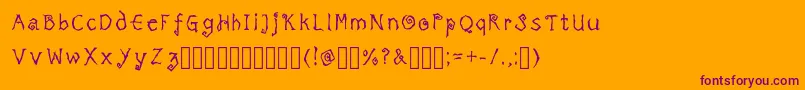 TricktreatsleepRegularRegular Font – Purple Fonts on Orange Background