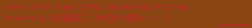 TricktreatsleepRegularRegular Font – Red Fonts on Brown Background