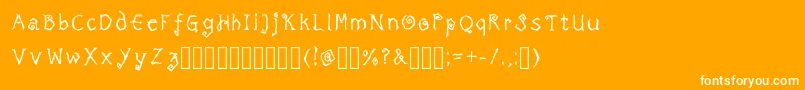 TricktreatsleepRegularRegular Font – White Fonts on Orange Background