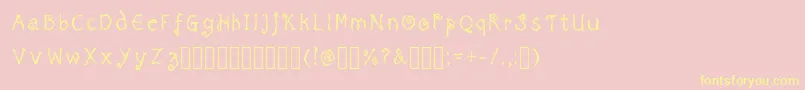 TricktreatsleepRegularRegular Font – Yellow Fonts on Pink Background