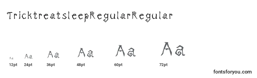 Размеры шрифта TricktreatsleepRegularRegular