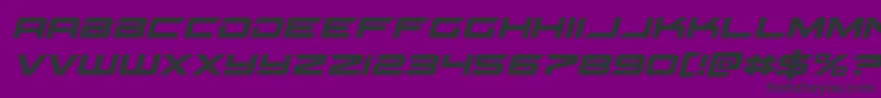 フォントgypsykillerital – 紫の背景に黒い文字