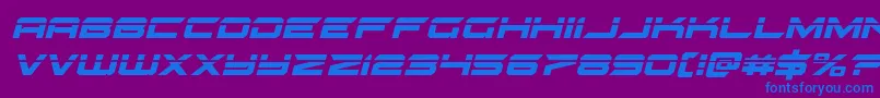 gypsykillerlaserital Font – Blue Fonts on Purple Background