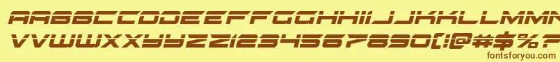 gypsykillerlaserital Font – Brown Fonts on Yellow Background