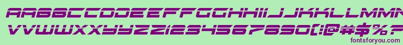 gypsykillerlaserital Font – Purple Fonts on Green Background