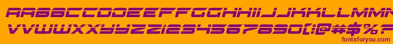 Police gypsykillerlaserital – polices violettes sur fond orange