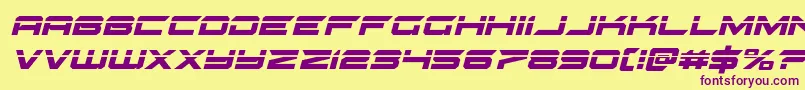 gypsykillerlaserital Font – Purple Fonts on Yellow Background