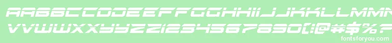 フォントgypsykillerlaserital – 緑の背景に白い文字