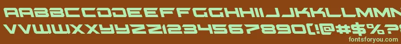 gypsykillerleft-fontti – vihreät fontit ruskealla taustalla