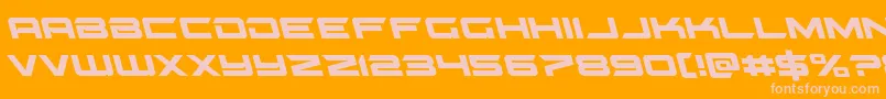 Fonte gypsykillerleft – fontes rosa em um fundo laranja