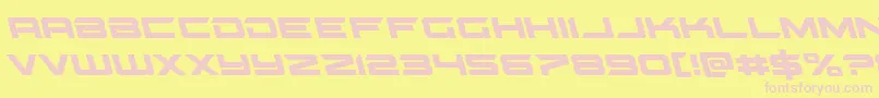 gypsykillerleft-fontti – vaaleanpunaiset fontit keltaisella taustalla