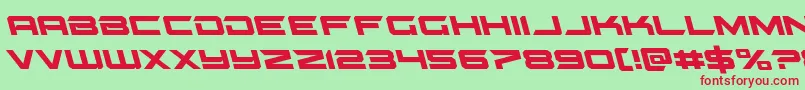 gypsykillerleft-Schriftart – Rote Schriften auf grünem Hintergrund