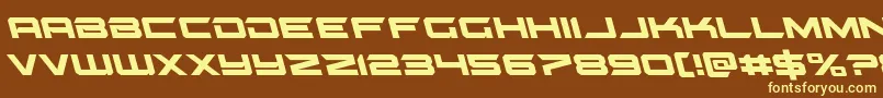 gypsykillerleft-fontti – keltaiset fontit ruskealla taustalla
