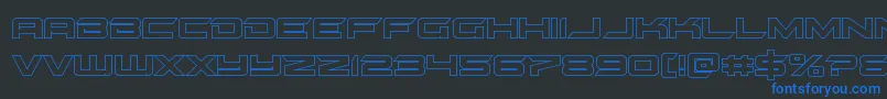 gypsykillerout Font – Blue Fonts on Black Background