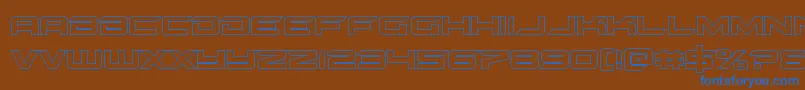 gypsykillerout Font – Blue Fonts on Brown Background