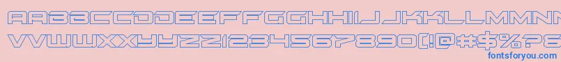 gypsykillerout Font – Blue Fonts on Pink Background
