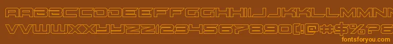 gypsykillerout Font – Orange Fonts on Brown Background
