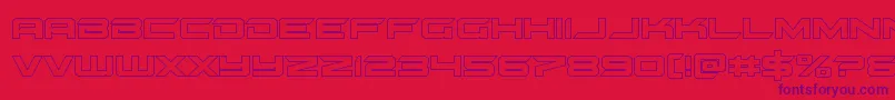gypsykillerout Font – Purple Fonts on Red Background