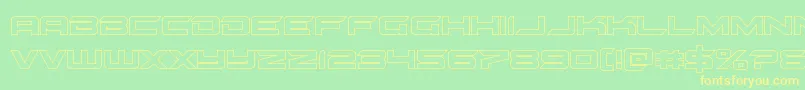 gypsykillerout Font – Yellow Fonts on Green Background