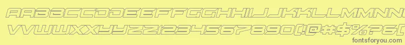 Шрифт gypsykilleroutital – серые шрифты на жёлтом фоне
