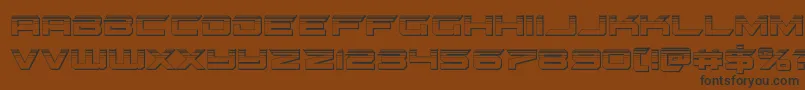 gypsykillerplat-fontti – mustat fontit ruskealla taustalla