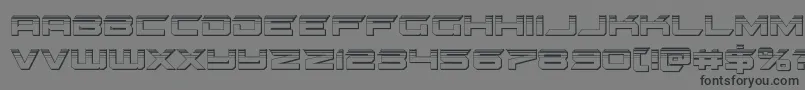 gypsykillerplat-fontti – mustat fontit harmaalla taustalla